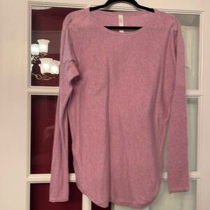 Lululemon Take it all in sweater size 8 heathered pink taupe